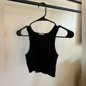 Zara black crop top